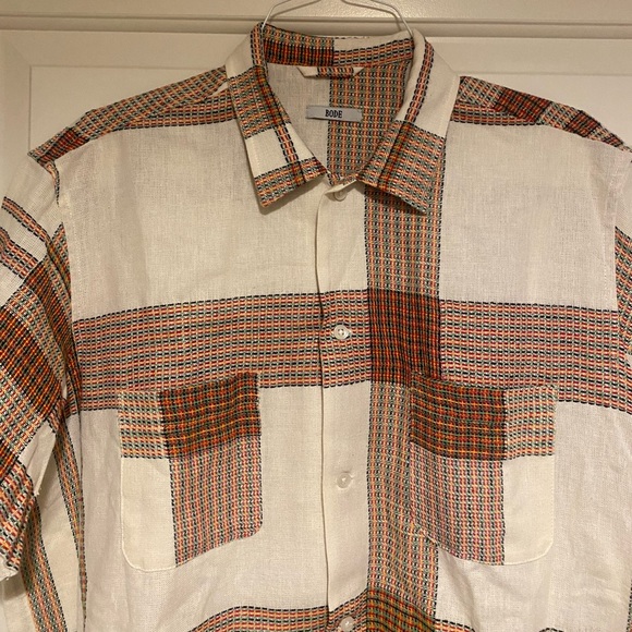 BODE Woven Short Sleeve Button Down - Picture 2 of 9